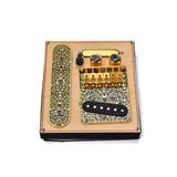 Electric Guitar Pickup Gold Neck Bridge Plate Pickup Neck Bridge Control Line 3 Way Switch Volume Control Plate for Guitar Brass