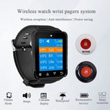 Wireless transmitter cafe hotel restaurant service system IP65 portable watch pager