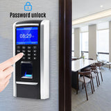 Fingerprint Access Control Attendance hine Biometric Time Clock Employee Checking-in Recorder Password/ID Card Recognition