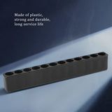 10pcs 12-Hole Screwdriver Bit Holder Box Block Black For Six Angle 6.35mm Handle