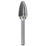 6mm F Type Head Tungsten Carbide Rotary File Tool Drill Milg Carving Bit Tools Point Burr Die Grinder Abrasive for Metal Wood