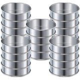 4 Inch Crumpet Rings, Set of 20 Stainless Steel Muffin Moulds Double Rolled Rings Round Tart Ring