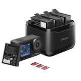 for DJI Osmo Action 5 Pro, Multiple Protection & Safe Charging，3-Channel Battery Charger
