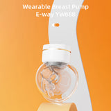 Wearable Electric Breast Hands Free Milk Pump with LED Display 4 Modes 9 Levels of Suction 180mL Capacity Food-grade