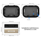 RV Push Out Window 500mm 350mm with Screen Sunshade Acrylic Glass 75° Opening Angle Anti UV for Trailer Campers Aluminum Alloy