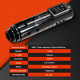 XNET  Wireless Tattoo Machine Rotary Battery Pen 5.0 Stroke Brushless Motor With LED Digital Display With Extra 4.0mm eccentric