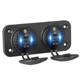 36W+36W Daul Usb QC 3.0 + Type-c PD Car Panel Charger Socket Waterproof with Cable for Marine Boat Motorcycle Truck