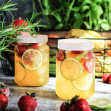16 Pack Wide Mouth Jar Lids,Plastic Storage Caps for Canning Jars,Leak-Proond Anti-Scratch Resistant Surface