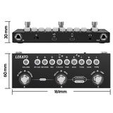 LEKATO CUBE BABY Multi Effects Pedal Processsor 8 IR Cabinets Simulation Delay Chorus Phaser Reverb Vibrato Guitar Effect Pedal