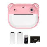 Y600 Kid Children 1080P Digital Camera Thermal Print 2.4Inch IPS Screen Photo Selfie Video Auto Focus Birthday Gift