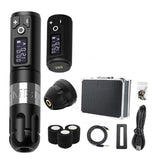 Ambition Soldier Wireless Tattoo Machine Pen Kit Coreless Motor with 2400mAh Battery 80pcs Mixed Cartridge for Tattoo Artist