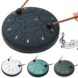 6 Inch 11 Notes Hand Pan with Bag Music Book Drum Mallets Percussion Instruments for Yoga Meditation Unique Gift
