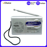 INDIN BC-R119 AM/FM Dual Band Mini Radio Receiver Portable Player Built-in Speaker with a Standard 3.5MM Headphones Jack