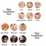 5 Inch Rechargeable Scalp Hair Follicle Oil Moisture Magnifying Detector Analyzer Skin Pigment Tester