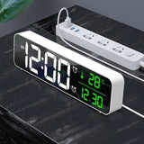 Table Digital Mirror Alarm Clock Watch For Bedrooms Snooze Function Electronic Desk Clocks