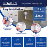1pack FrigiLife Under Sink Water Filter System, 22K Gallons Ultra High Capacity, Direct Connect Under Counter Drinking Water