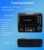 4.3Inch LCD iBRAVEBOX V10 Max+ HD TV DVB-S/S2/S2X Digital Handheld Signal Meter Satellite Finder