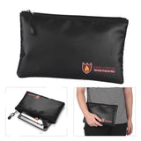 Fireproof Silicone Coated Fiberglass Money Bag Pouch Document Holder Water Fire Resistant with Zipper Storage