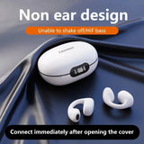 2023 Sport Earphones Headphones TWS Wireless Bluetooth 5.3 Ear Hook Earbuds Headset with Mic Clip Type Digital Display Game New