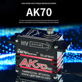 AK70 70KG HV Brushless Digital Servo - 180° Magnetic Induction, Waterproof, Replacement for 1/10 & 1/8 Accessories