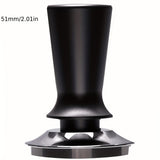 1pc 51/53/58mm Calibrated Espresso Tamper, Calibrated Coffee Tamper With Spring Aluminum Handle Stainless Steel Flat Base Coffee Mat