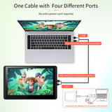 Bisofice 11.6 Inch 12HD-A H-IPS LCD Graphics Drawing Tablet Monitor 8192 Pressure Level Passive Technology with Tilt Function