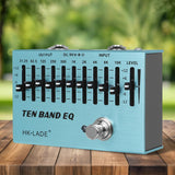 10 Band Equalizer Electric Bass Pedal - Real Bypass EQ Effect, Adjustable Knob, Guitar Accessories