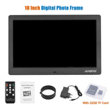 Andoer 10-inch Wide LCD Screen Digital Photo 1024*600 High Resolution Electronic Picture Frame with Video Player Function