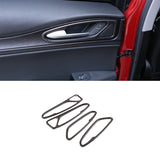 For Alfa Romeo Steio 2017 2018 2019 Dry Carbon Fiber Car Door Interior Handle Frame Trim Accessories