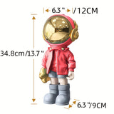 1pc Astronaut Ornament, Resin Statue Art Craft, For Bookshelf Home Living Room Office Cafe Decor, Room Tabletop Display Entryway Decor, Winter Christmas New Year Decor