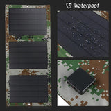 Foldable 5V 100W Dual USB Waterproof Solar Panel - Portable Battery Charger for Mobile Phones, Ideal for Hiking and Outdoor Activities