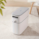 1pc Trash Can, Household Toilet Special Clip Seam Large Capacity Trash Can With Lid, Large Automatic Packing And Putting Paper Bucket