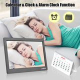 Andoer 10-inch Wide LCD Screen Digital Photo 1024*600 High Resolution Electronic Picture Frame with Video Player Function