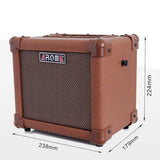 Aroma 10W Brown Amplifier Speaker Box Electric Guitar Amplifier Radio Receiver Speaker Ag-10A Handy Acoustic Guitar Amp Sound