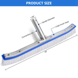 4X Pool Brush, Swimming Pool Wall & Tile Brush 18 Inch Swimming Pool Cleaning Pole Brush Head Replacement Brush,Blue