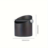 1pc Coffee Knock Box Steel Shock-Absorbent Espresso Knock Box Barista Coffee Grind Dump Bin With Non-Slip Base Accessories