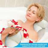 Support Pillow Bath Headrest For Neck And Back Soft Large Comfort 3D Mesh Hot Tub Accessories With 6 Strong Suction