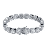 Men's round zircon plum blossom bracelet