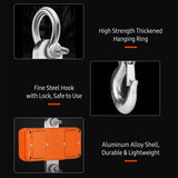 Digital Hanging with 65ft Remote Control Heavy Duty Crane Scale Dimmable LED Industrial Hook Scales 1500kg/1000kg/500kg