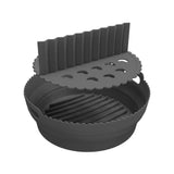 Air fryer silicone basket, reusable circular tray, foldable kitchen accessories without BPA