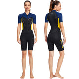 1.5mm Neoprene Wetsuits Swimwears Diving Suits Short Sleeves Women Ladies One Piece Surf Snorkeg Surfing Swimsuit