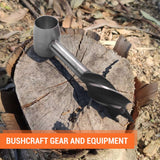 Hand Wrench, Scotch Eye Wood Auger Manual Hole Maker, Gear Multitool for Camping, Bushcraft and Outdoor