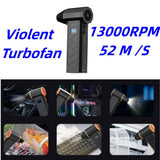 130000 RPM Electric Air Digital Display Violent Blower High-Speed Dust Blowing Handheld Portable Turbo Fan