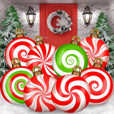 24 Inch Iatable Balls Outdoor with Light and Remote Christmas Decorations Ball Holiday Decor