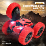 360 degree double-sided stunt car, high-speed rotating and rolling lights, children's remote control car toys