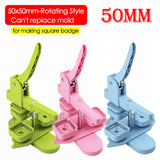 50mm Square Badge Button Maker - DIY for Magnets, Button/Badge Pins. 50x50mm Consumables for Refrigerator Decor