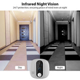 WiFi Video Doorbell for Apartment - 2.4GHz Peephole Camera with 4.3-inch IPS Display, Tuya APP, 1080P, 120-Degree Visible Night Vision