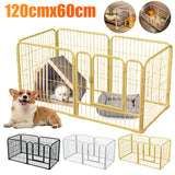 6 Panels Heavy Duty Dog Puppy Foldable Metal Barrier Playpen Pet Security Fence Iron Exercise Kennel House Accessories