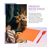 4PCS Silicone Sheets Dehydrator Mats Edge for Fruit Leather Liquid Fruits Meat Herbs with Scraper