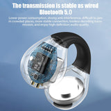 Kw52New Transparent Warehouse Ear Clip Bluetooth Headset Digital Display, Noise Reduction Does Not Enter the Ear Bone Conduction